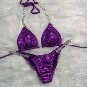 Amethyst purple competition bikini
